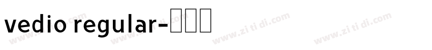 vedio regular字体转换